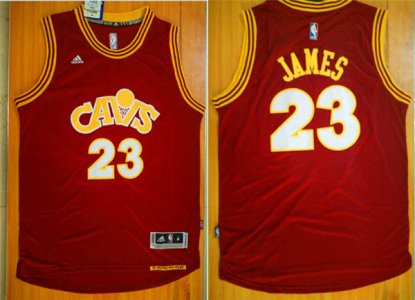 Maillot De Basket Cleveland Cavaliers LeBron James 23 Tissus Sportif Fans Edition Retro Rouge